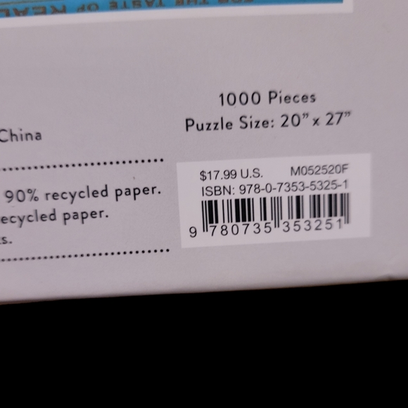 Galison Vintage Pencils 1000 Piece Foil Puzzle - Picture 10 of 11